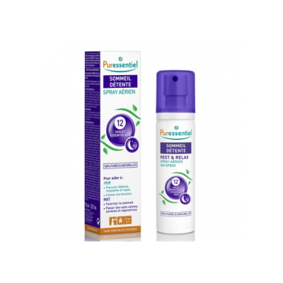 PURESSENTIEL - Sommeil detente spray aerien 12 huiles essentielles 75ml