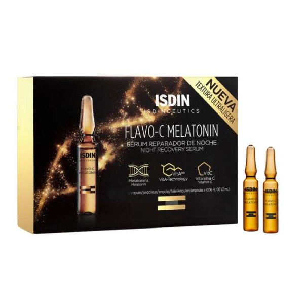 ISDIN - Flavo c melatonin serum reparateur nuit 10 ampoules