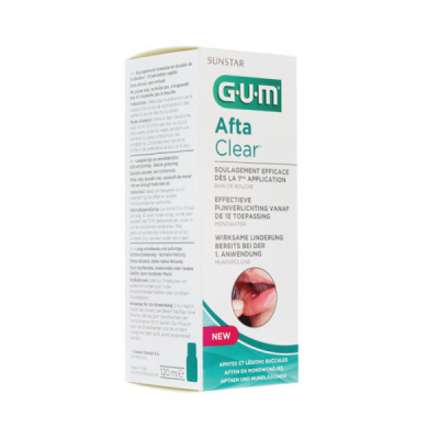 GUM - Aftaclear bain de bouche aphtes et lesions buccales 120 ml ref 2410