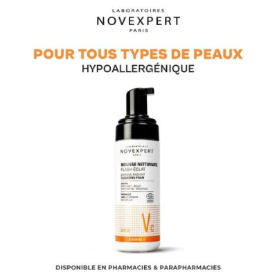 NOVEXPERT - Flash eclat mousse nettoyante 150 ml