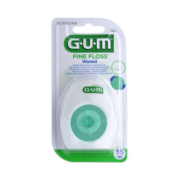 GUM - Fil dentaire fine floss cire espaces etroits ref 1555