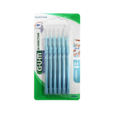 GUM - Manche par 6 unites abec brossette micro fine 0.9mm ref 2314