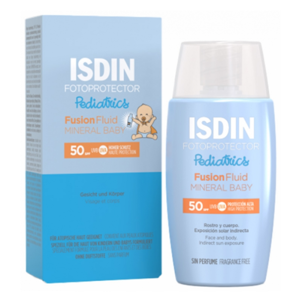 ISDIN - Fotoprotector pediatrics fusion fluid mineral baby spf50+/ 50 ml