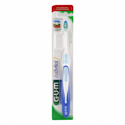GUM - Brosse a dents activital souple avec tete silhouette ref 585
