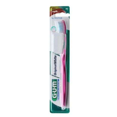 GUM - Brosse a dents original white souple compacte ref 561