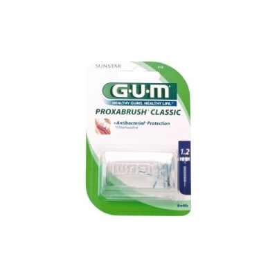 GUM - Recharge brosettes extra fines par 8 unites 1.2 mm ref 512
