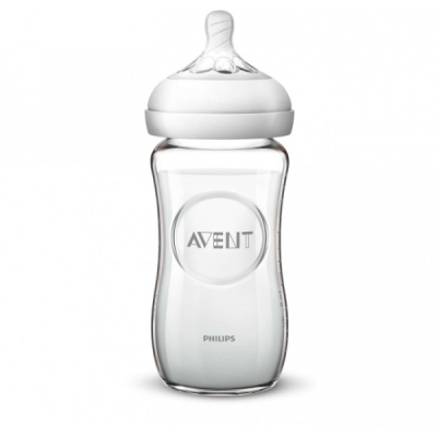 AVENT - Biberon natural en verre 240 ml 1mois+ 8 oz