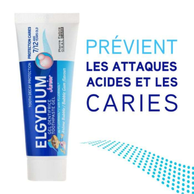 ELGYDIUM - Dentifrice junior 7-12 ans 50 ml
