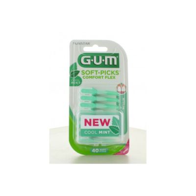 GUM - Soft pick confort flex 40 unites menthole ref 670