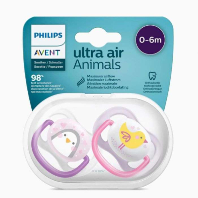 AVENT - Ultra air animals girl 0-6 mois