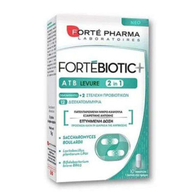 FORTE PHARMA - Forte biotic+ atb 2 en 1 levure 10 capsules