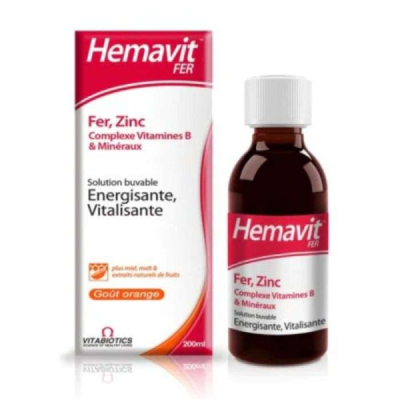 VITABIOTICS - Hemavit fer complexes vitamines b et minéraux liquide – 200ml