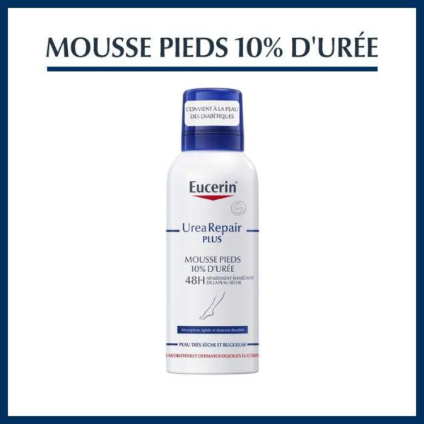 EUCERIN - Urea repair plus mousse pieds 10% d'uree 48h