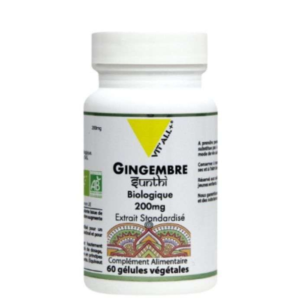 VIT'ALL+ - Gingembre 200 mg 60 gelules vegetales