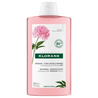 KLORANE - Shampoing apaisant a la pivoine cuir chevelu sensible 400 ml