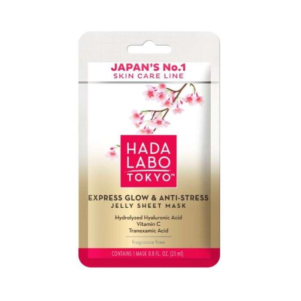 HADA LABO - Express glow and anti-stress jelly sheet mask 20ml