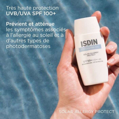 ISDIN - Ecran solaire 100 solar allergy protect spf 50+ 50 ml