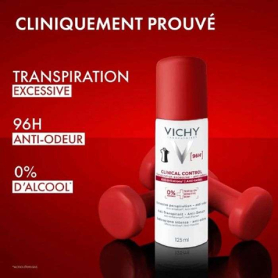 VICHY - Clinical control anti transpirants anti odeurs anti taches 125 ml