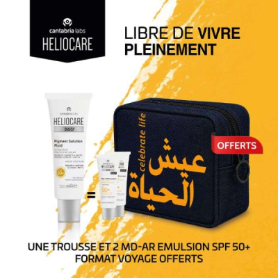 CANTABRIA - Offre heliocare 360 pigment solution fluid spf 50 + 2md ar emulsion + trousse offerts