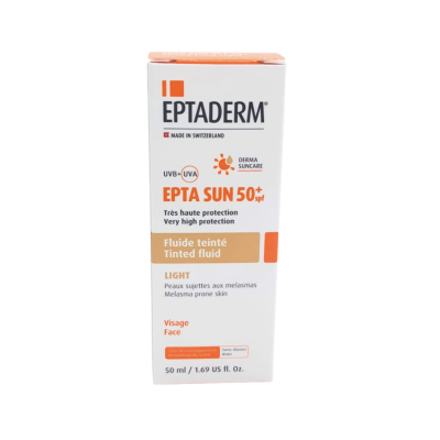 EPTADERM - Epta sun spf 50+ fluide teinte light 50 ml