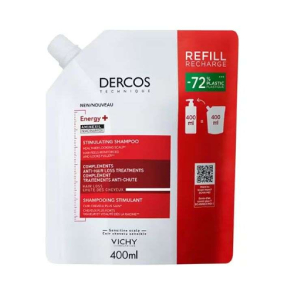 DERCOS - Vichy dercos technique energy+ recharge shampooing stimulant anti-chute 400ml
