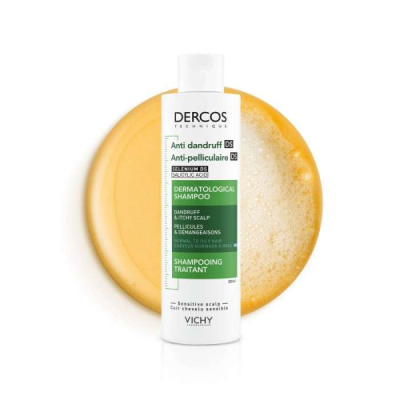 DERCOS - Vichy dercos shampooing anti pelliculaire cheveux normaux a gras 200 ml