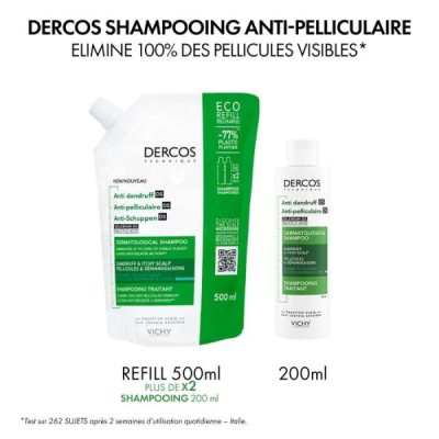 DERCOS - Vichy dercos shampooing anti pelliculaire cheveux normaux a gras 200 ml