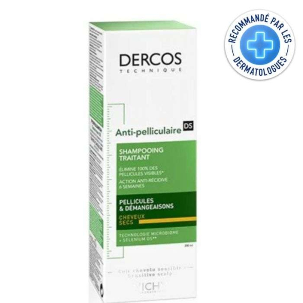 DERCOS - Vichy dercos shampoing anti pelliculaire ds cheveux secs 200 ml