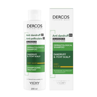 DERCOS - Vichy dercos shampoing anti pelliculaire ds cheveux secs 200 ml