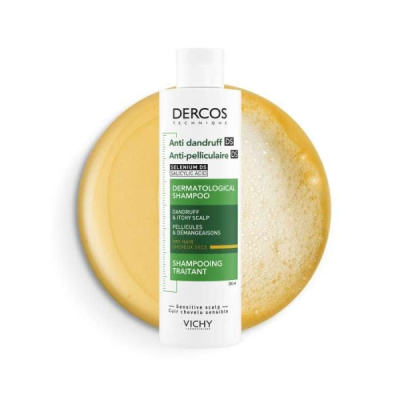 DERCOS - Vichy dercos shampoing anti pelliculaire ds cheveux secs 200 ml