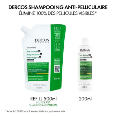 DERCOS - Vichy dercos shampoing anti pelliculaire ds cheveux secs 200 ml