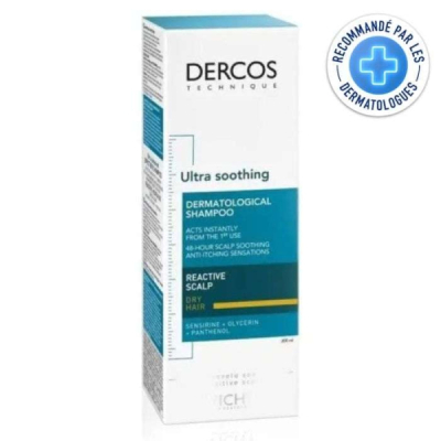 DERCOS - Vichy dercos ultra apaisant shampoing cheveux sec 200ml