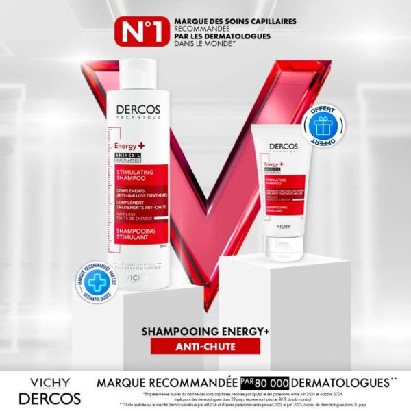 DERCOS - Vichy dercos offre shampooing energy+ 200ml + shampooing format voyage 50 ml offert