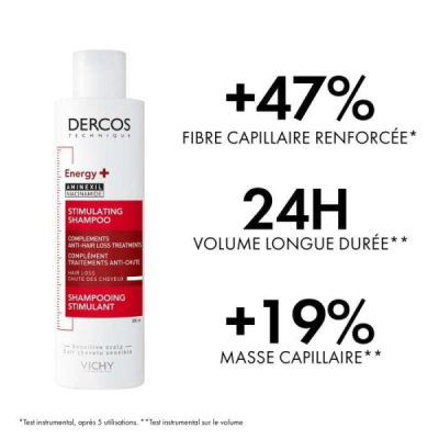 DERCOS - Vichy dercos offre shampooing energy+ 200ml + shampooing format voyage 50 ml offert