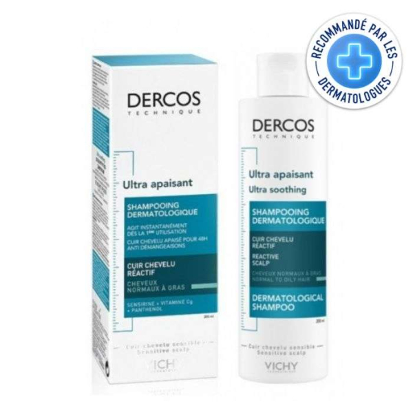 DERCOS - Vichy dercos ultra apaisant cheveux normaux a gras 200 ml