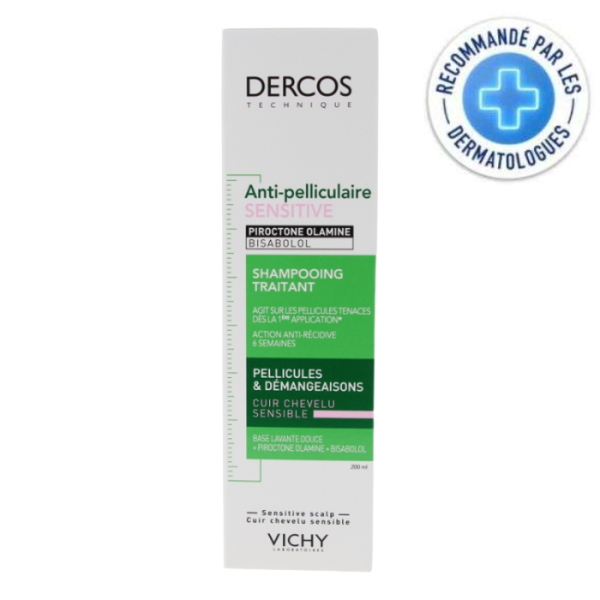 DERCOS - Vichy dercos shampoing anti pelliculaire sensitive 200 ml
