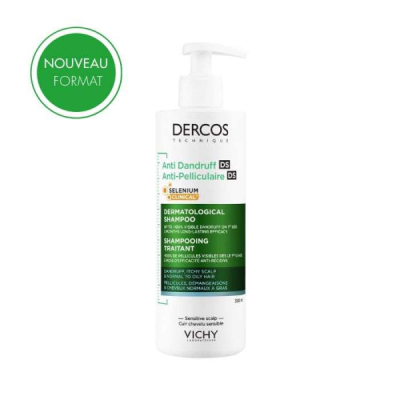 DERCOS - Vichy dercos shampooing anti pelliculaire selinium clinical cheveux secs 390 ml