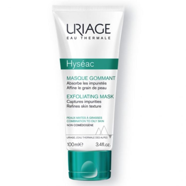 URIAGE - Hyseac masque gommant 100 ml absorbe les impuretés lisse le grain de la peau