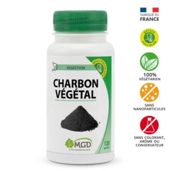 MGD NATURE - Charbon vegetal active 120 gelules