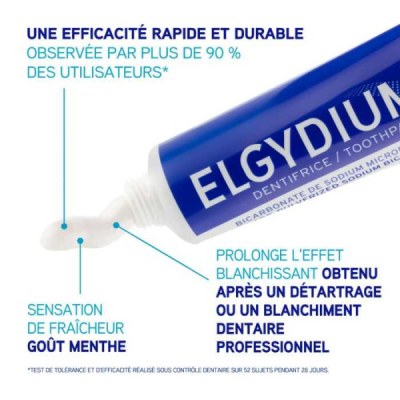 ELGYDIUM - Dentifrice blancheur 75 ml